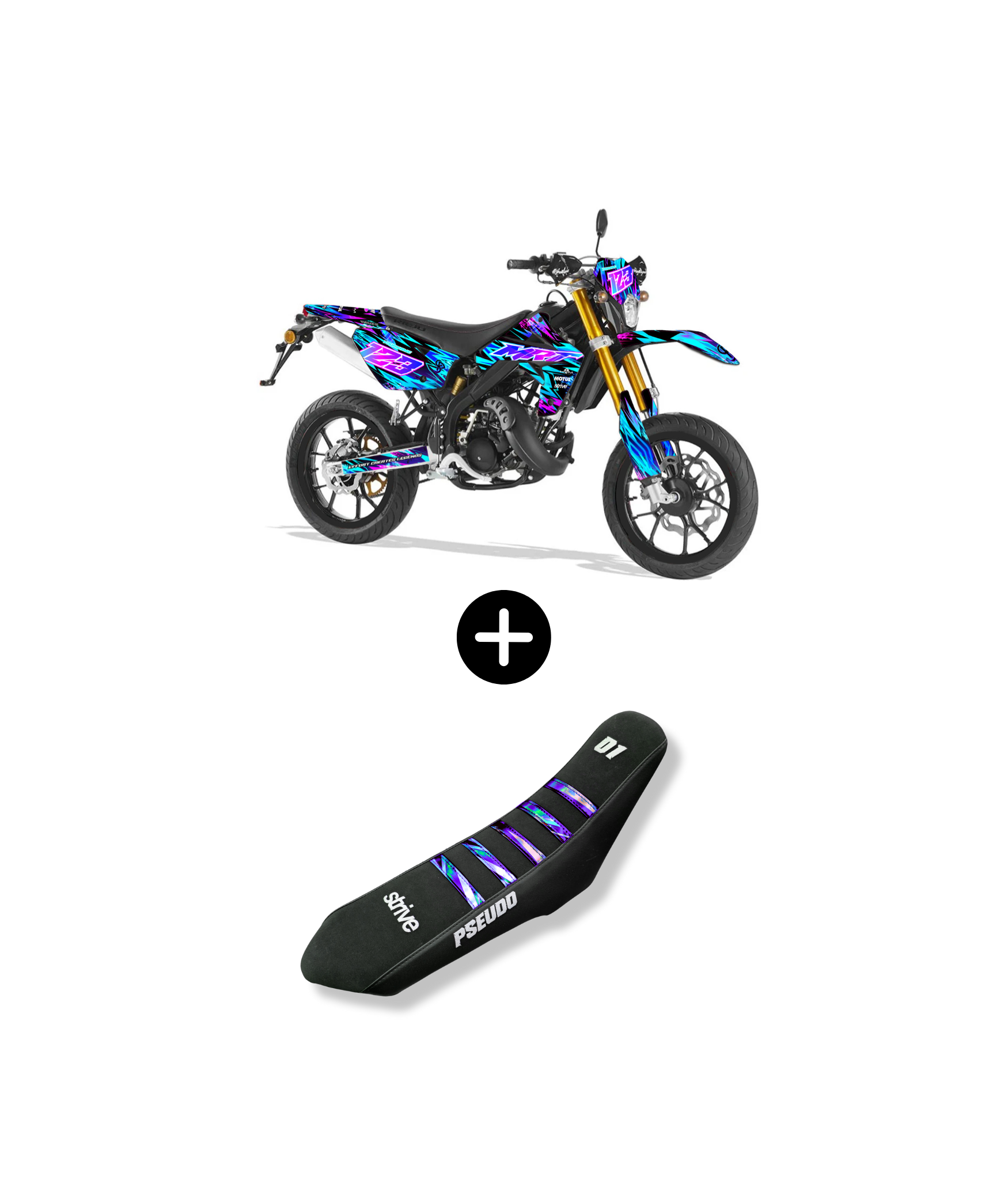 PACK ULTIME  – KIT DECO STORM - PERSONNALISABLE + HOUSSE DE SELLE OFFERTE
